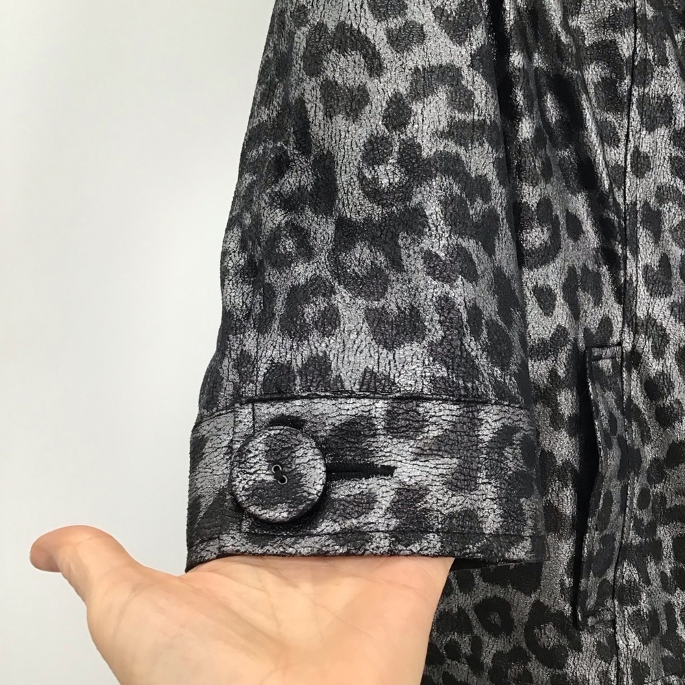 Multiples Leopard Print Shiny 3/4 Sleeve Double B… - image 5
